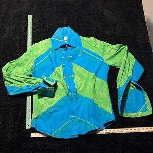 Funky GSUS brand French cuff with very high collar.